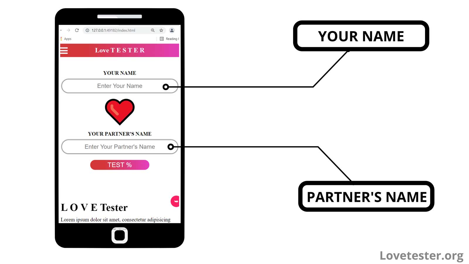 Ultimate Love Tester Quiz. 100% Accurate Calculator